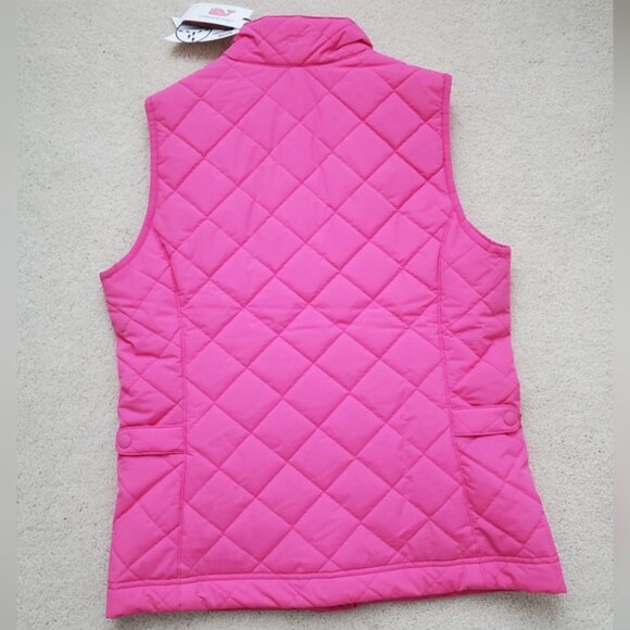 NWT Vineyard Vines Quilted Mountain Weekend Vest in Fuschia Pink szXS - Picture 6 of 16
